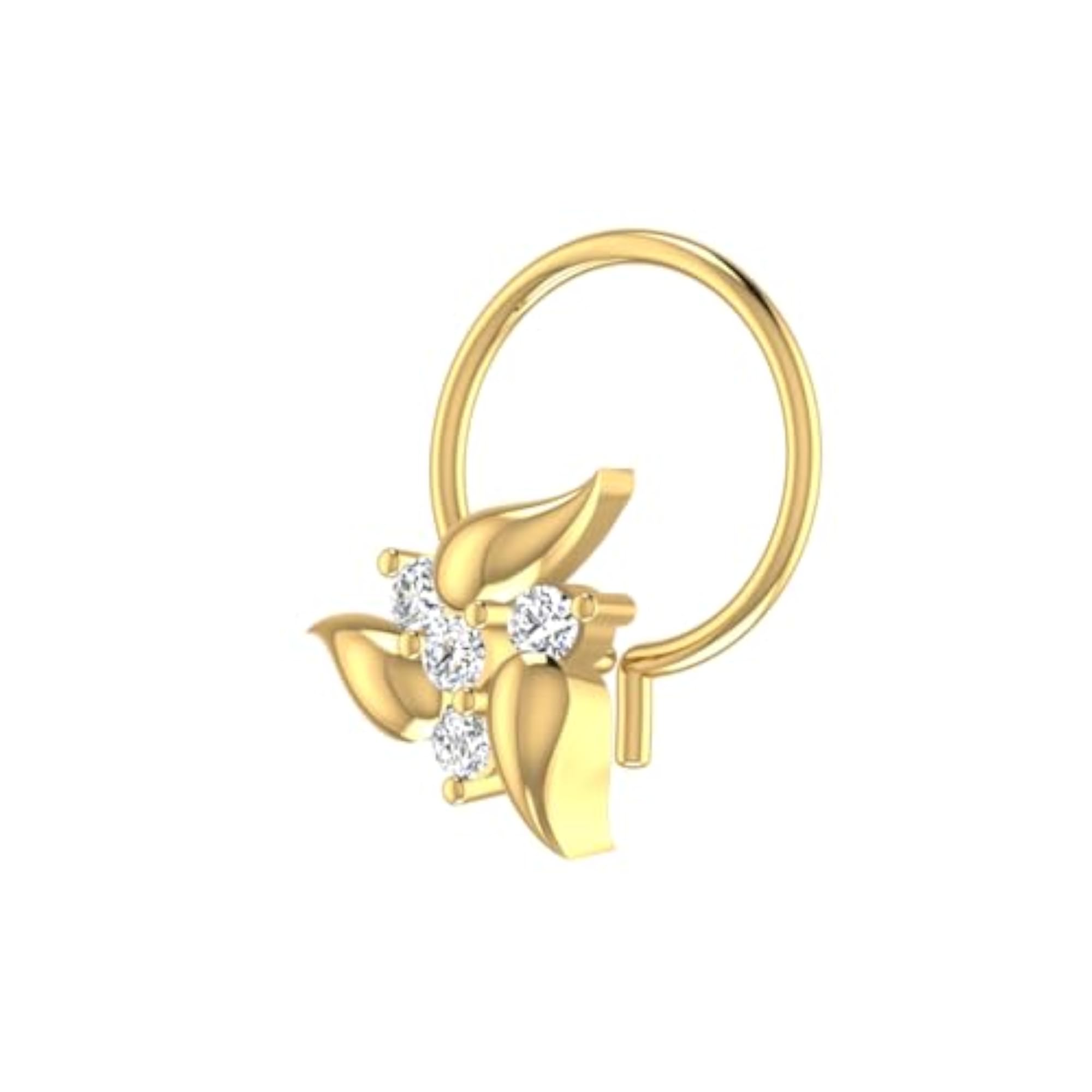 9K Yellow Gold Stud Nosering, Hallmarked